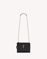 YSL Sunset Medium in Coated-Bark Leather